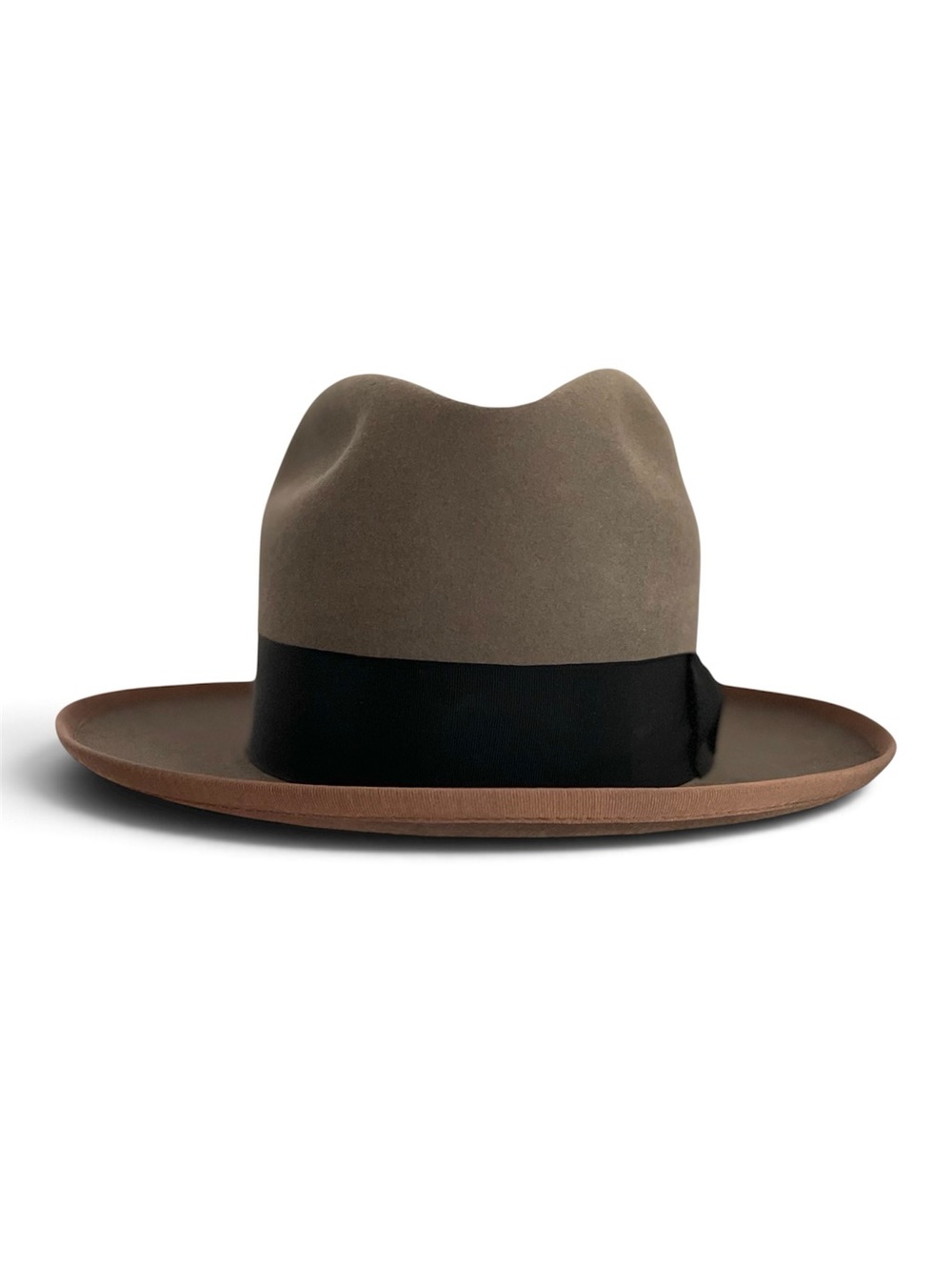 Vintage 50s Adam Winner CDF Custom Gray Fur Felt Fedora Hat Size 7 1/2